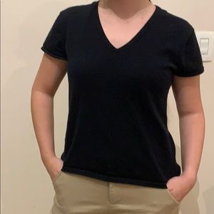 Jones New York Black V-Neck Shirt